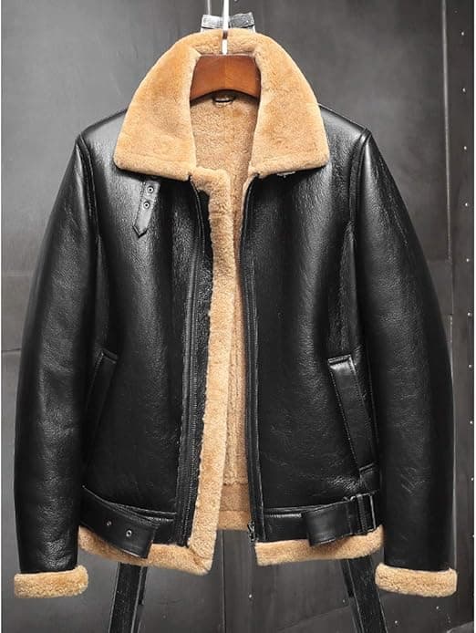 Pairo Men's Black RAF B3 Aviator Jacket thumbnail 5