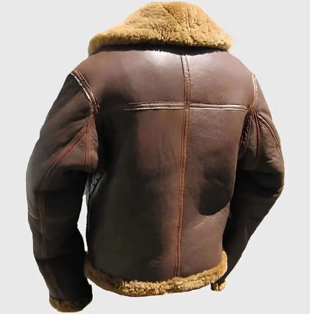 Pairo Men's Vintage Brown B3 Aviator Jacket thumbnail 3
