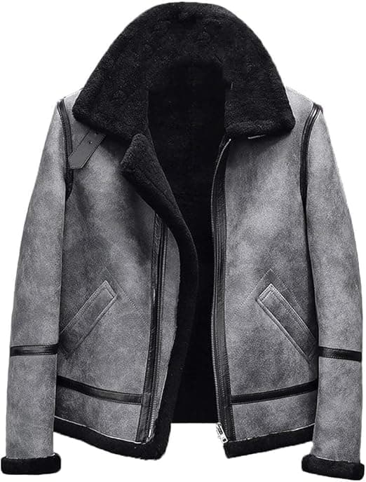 Pairo Men's Grey B3 Aviator Jacket thumbnail 5