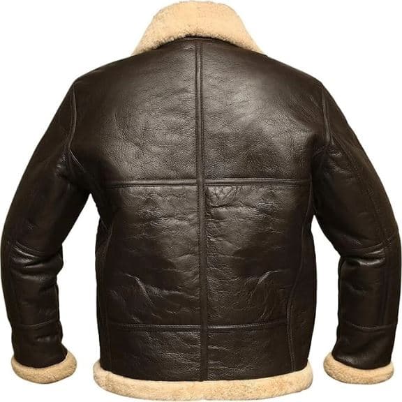 Pairo Men's Tan Brown B3 Sheepskin Jacket thumbnail 4