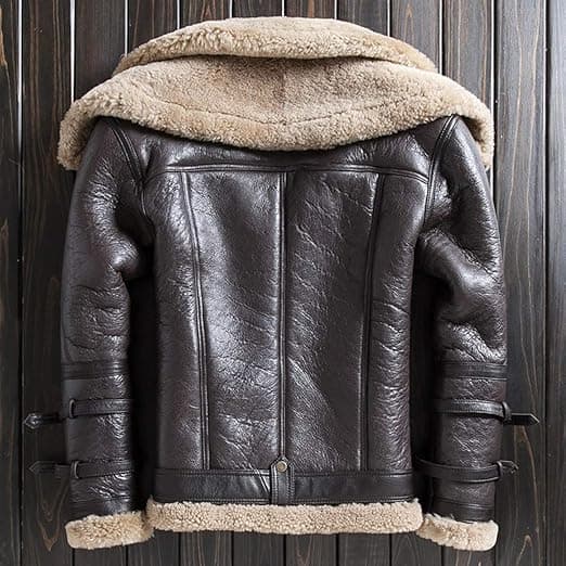 Pairo Men's RAF Double Collar B3 Bomber Jacket Fur Collar thumbnail 2