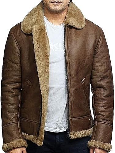 Pairo Men's Elite RAF B3 Shearling Jacket thumbnail 2