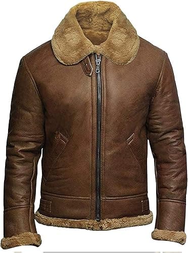 Pairo Men's Elite RAF B3 Shearling Jacket thumbnail 4