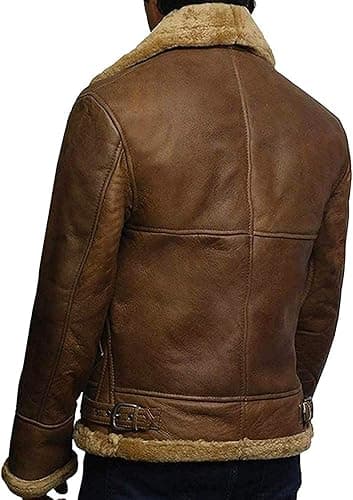 Pairo Men's Elite RAF B3 Shearling Jacket thumbnail 5