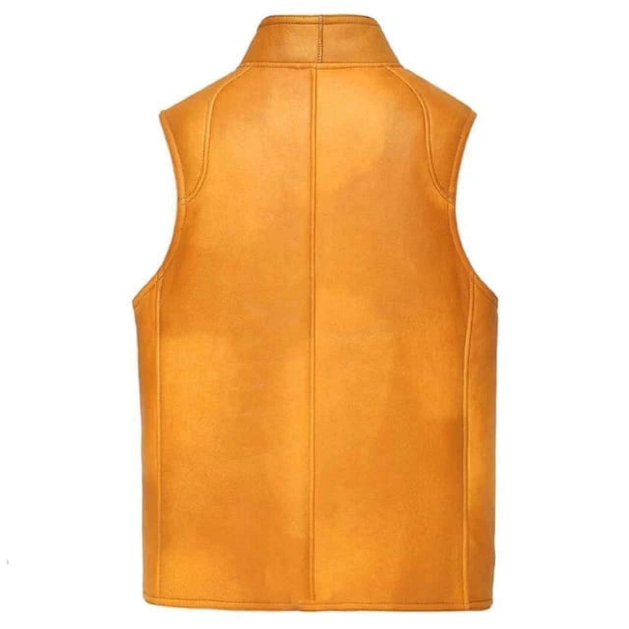 Pairo Men's Authentic B3 Aviator Leather Vest thumbnail 2