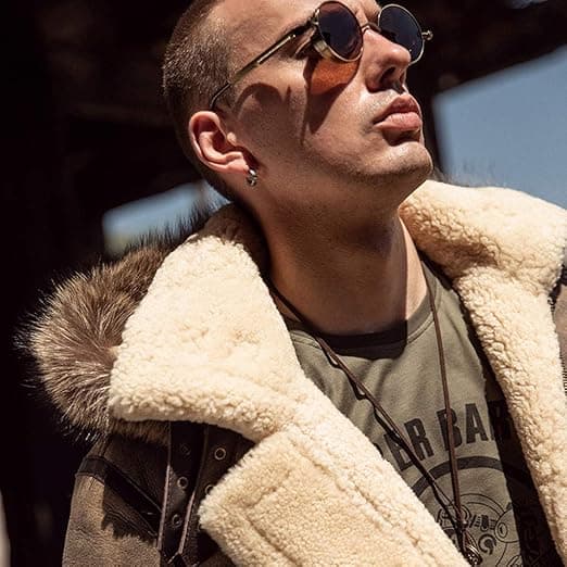 Pairo Men's Fur Collar Hooded B3 Aviator Jacket thumbnail 4