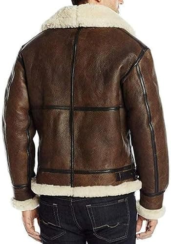 Pairo Men's Brown B3 Aviator Bomber Jacket thumbnail 2