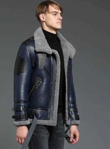 Pairo Men's Grey B3 Flight Jacket thumbnail 2