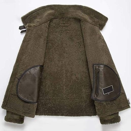 Pairo Men's Olive Green B3 Aviator Jacket thumbnail 3