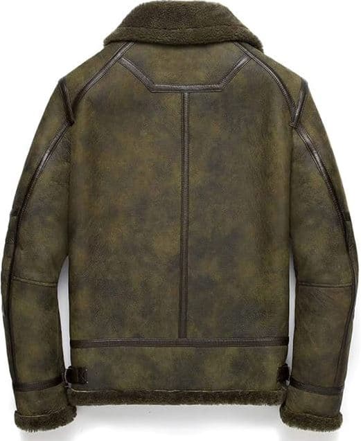 Pairo Men's Olive Green B3 Aviator Jacket thumbnail 4
