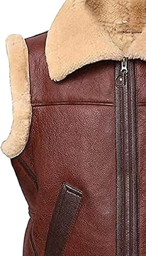 Pairo Men's Maroon B3 Leather Vest thumbnail 2
