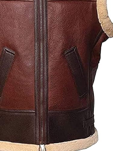 Pairo Men's Maroon B3 Leather Vest thumbnail 4