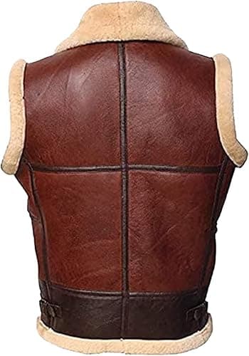 Pairo Men's Maroon B3 Leather Vest thumbnail 5