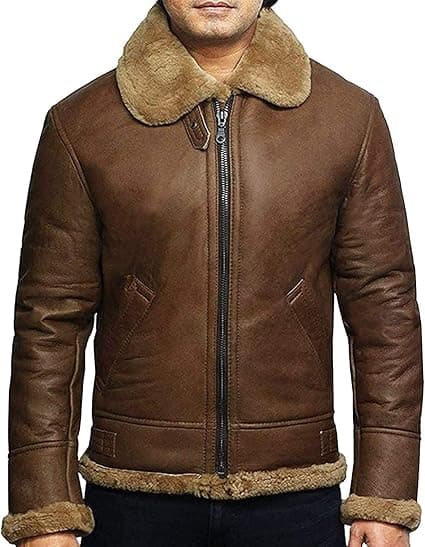 Pairo Men's Elite RAF B3 Shearling Jacket