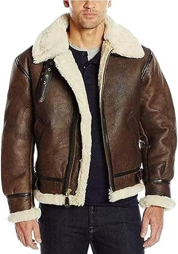 Pairo Men's Brown B3 Aviator Bomber Jacket