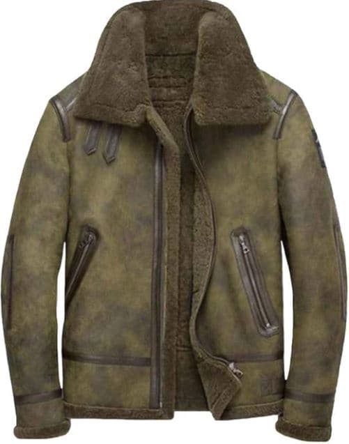 Pairo Men's Olive Green B3 Aviator Jacket