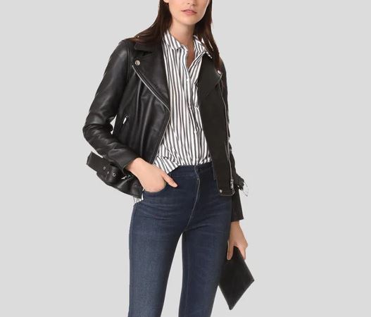 woman leather jacket