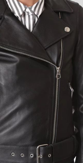 woman leather jacket