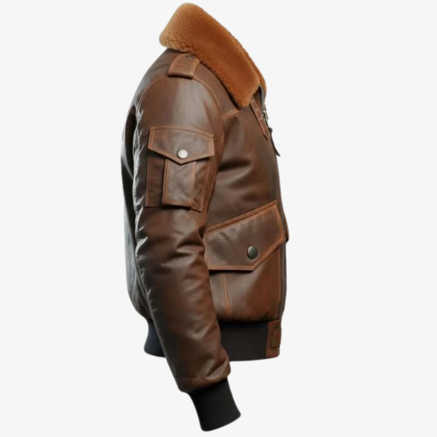 Mens Distressed Bomber Jacket