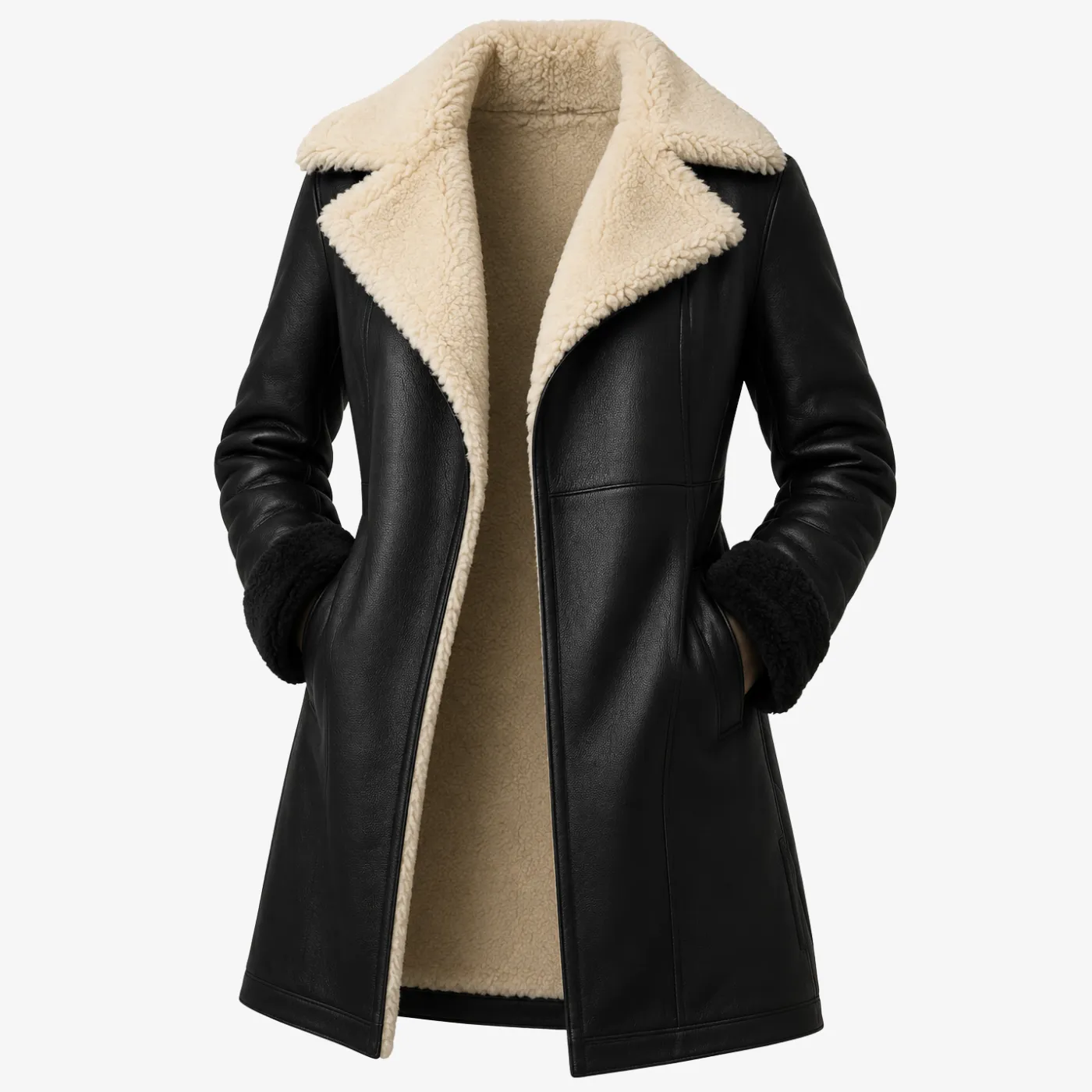 Women Dark Brown Leather Coat