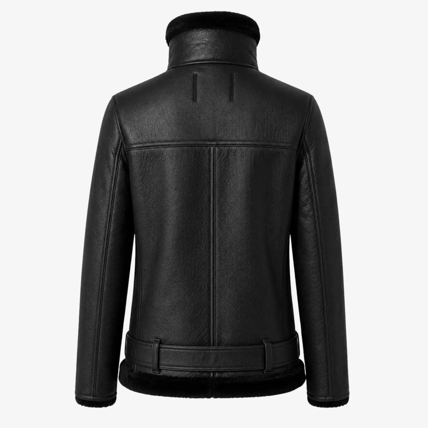 Black Fur Leather Jacket