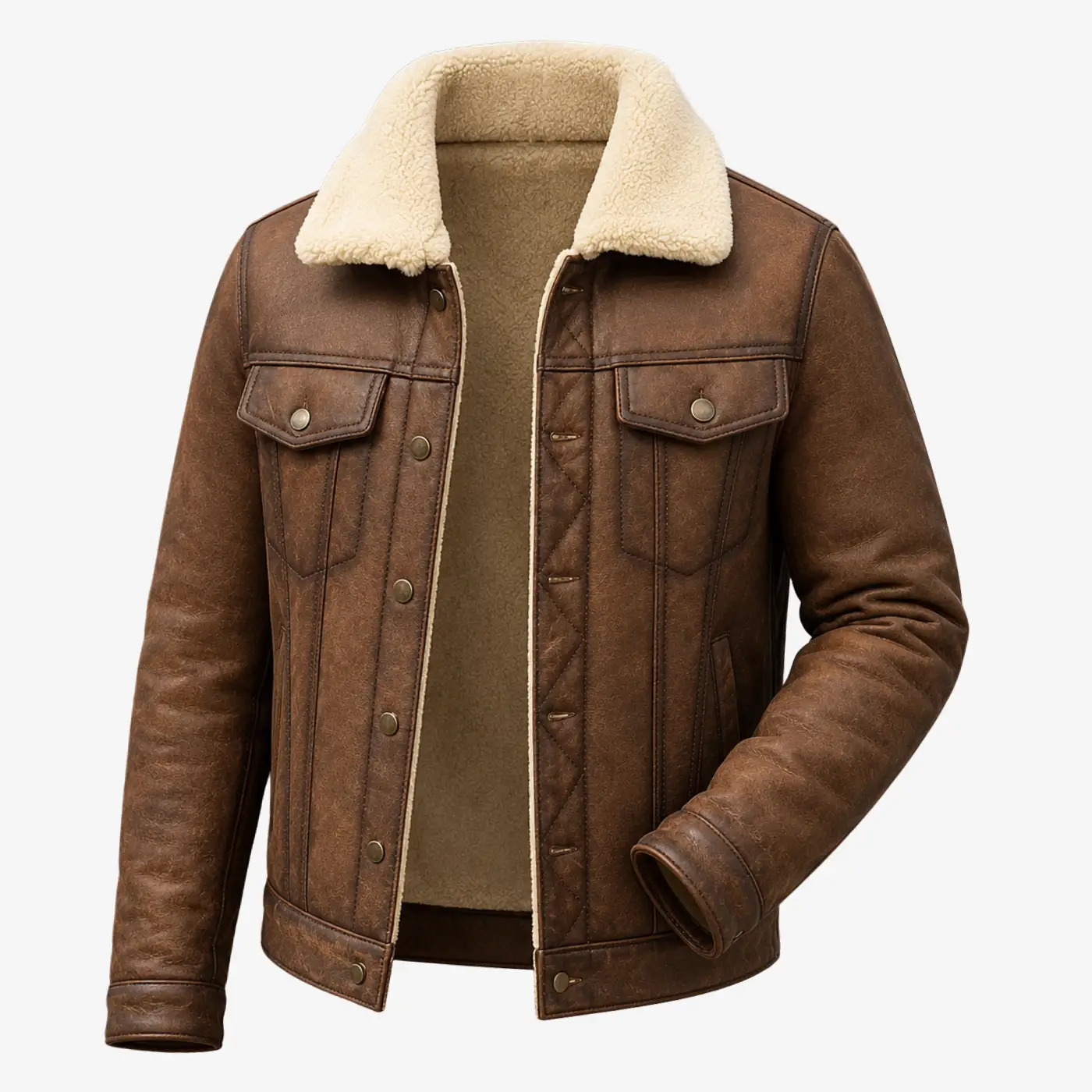 Men Brown Leather Jacket