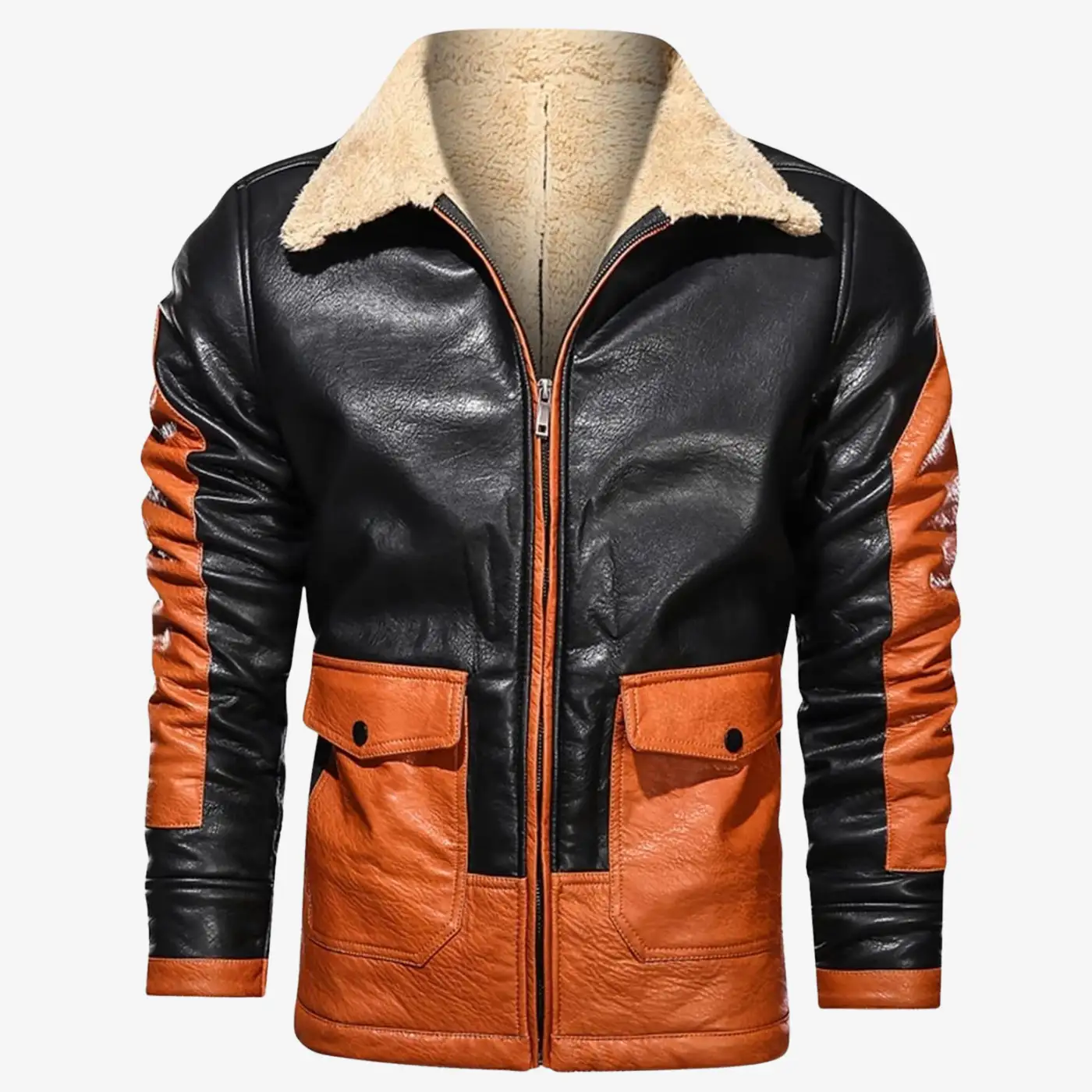 Men Baseball Leather Jacket