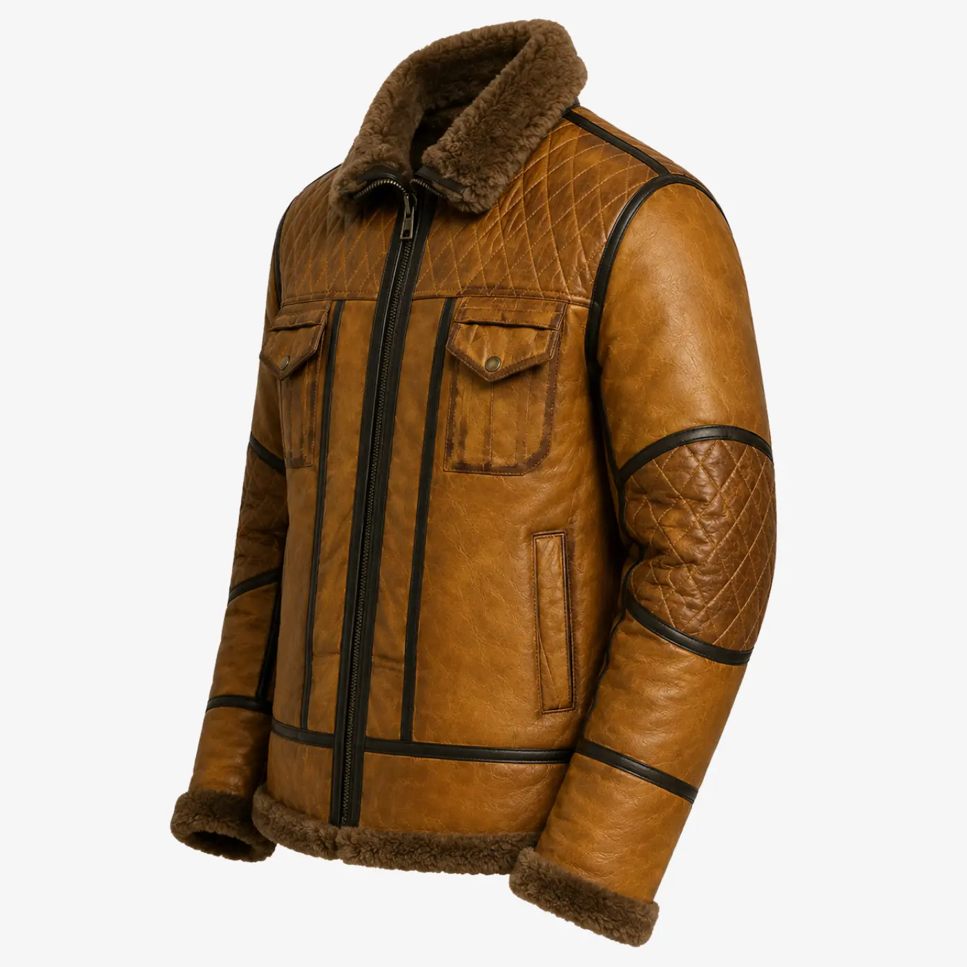 Men's B-10 Bomber Leather Jacket