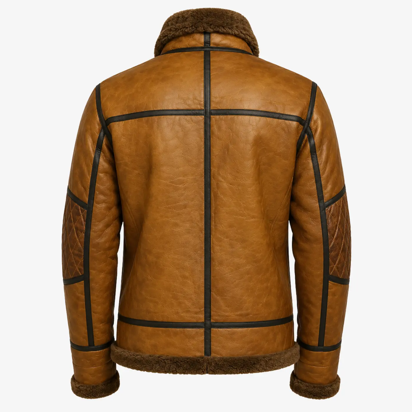 Men's B-10 Bomber Leather Jacket thumbnail 3