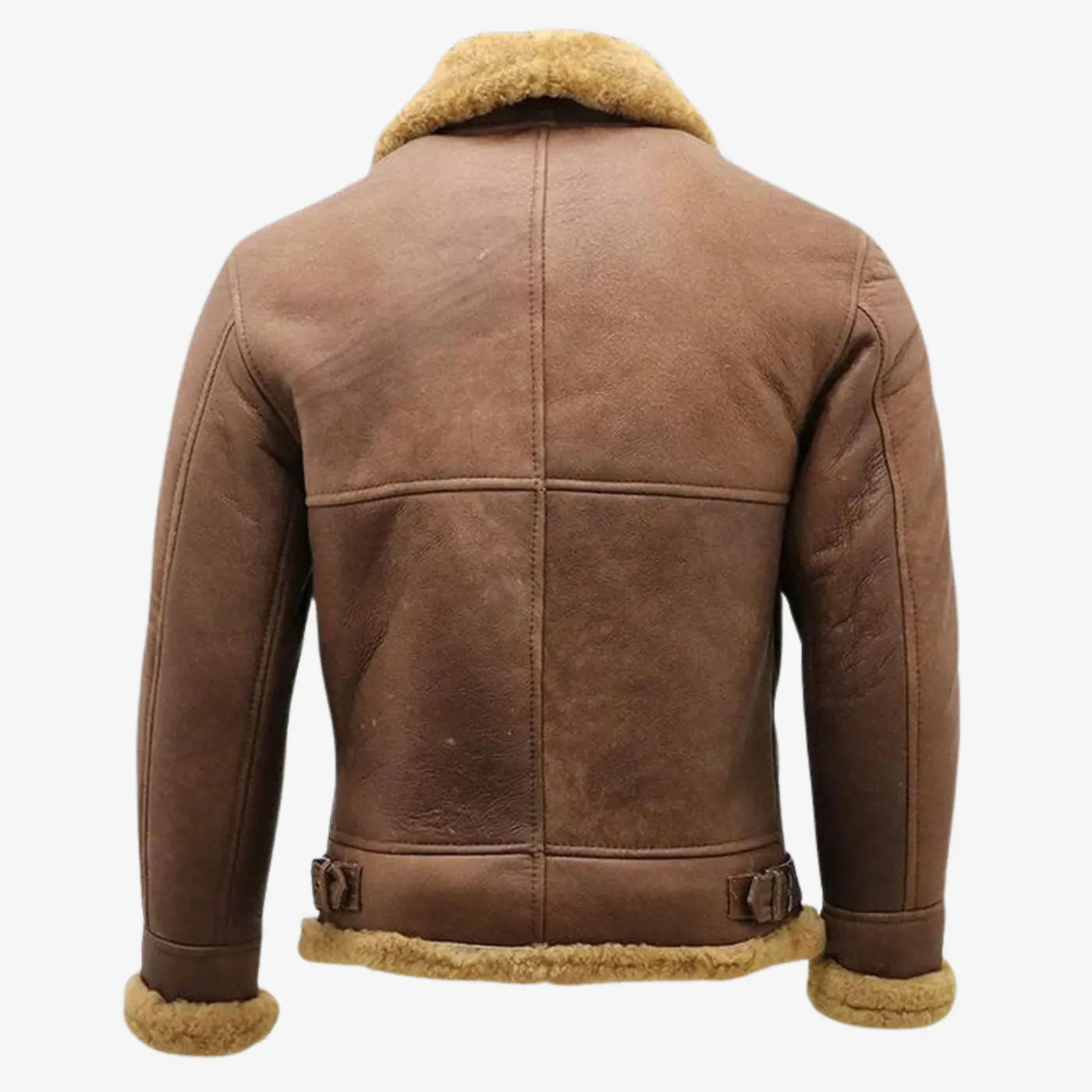 Men's WW2 Brown B3 Bomber Leather Jacket thumbnail 5