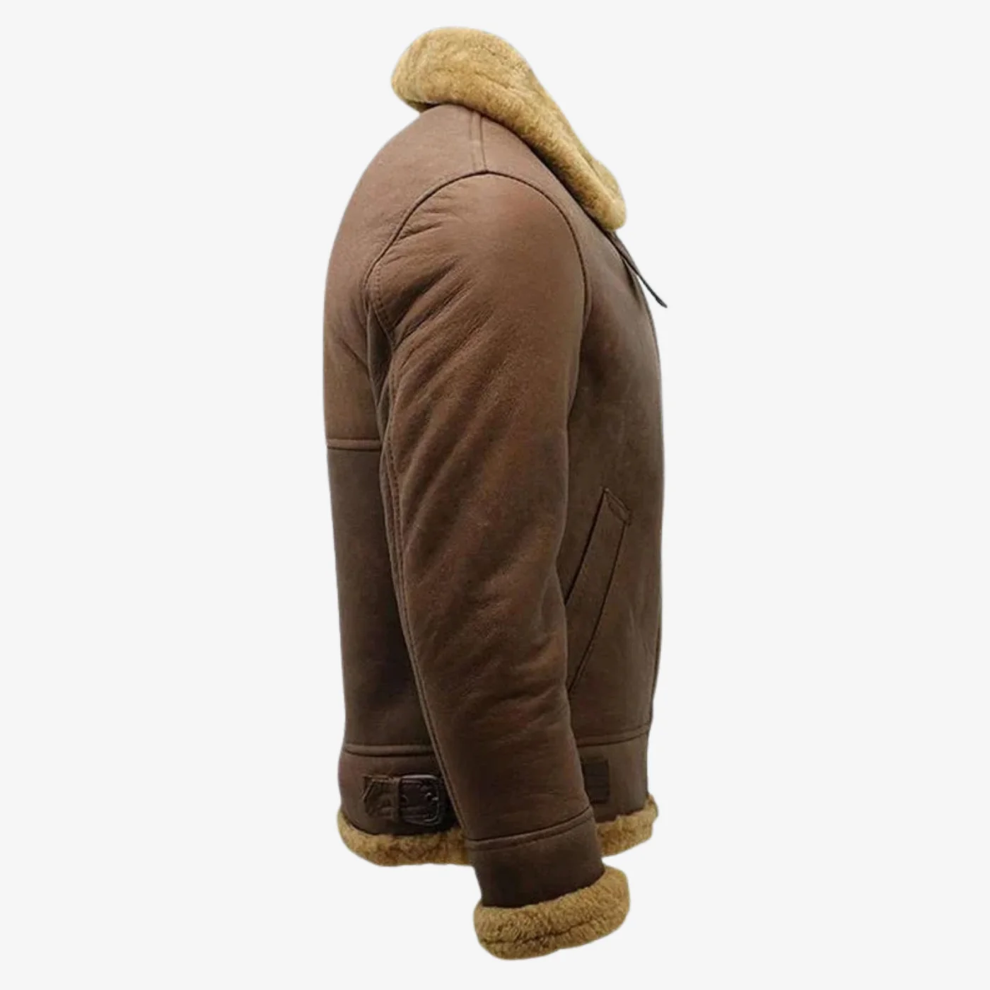 Men's WW2 Brown B3 Bomber Leather Jacket thumbnail 4
