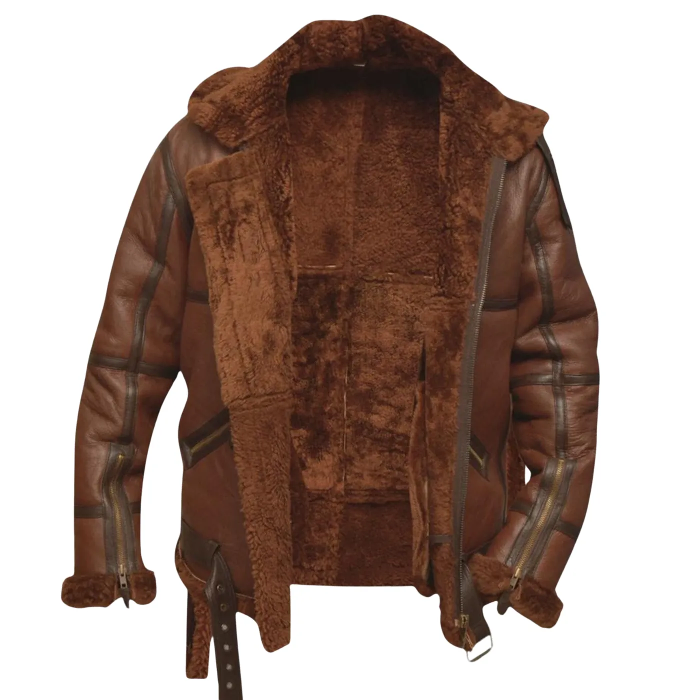 Men Brown Aviator Jacket