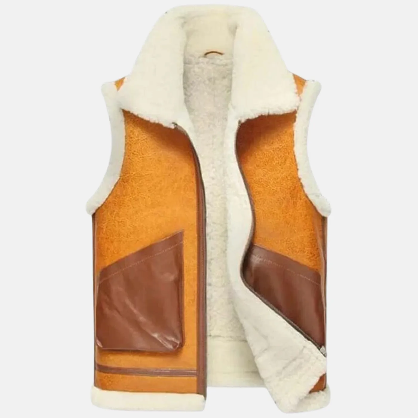 Brown Shearling Leather Vest