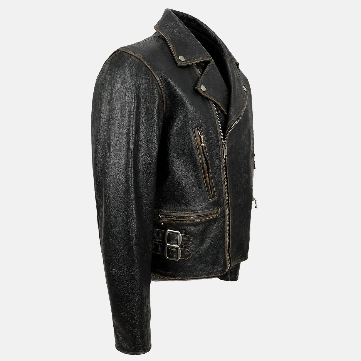 Gun N' Roses Slash Black Leather Jacket thumbnail 3