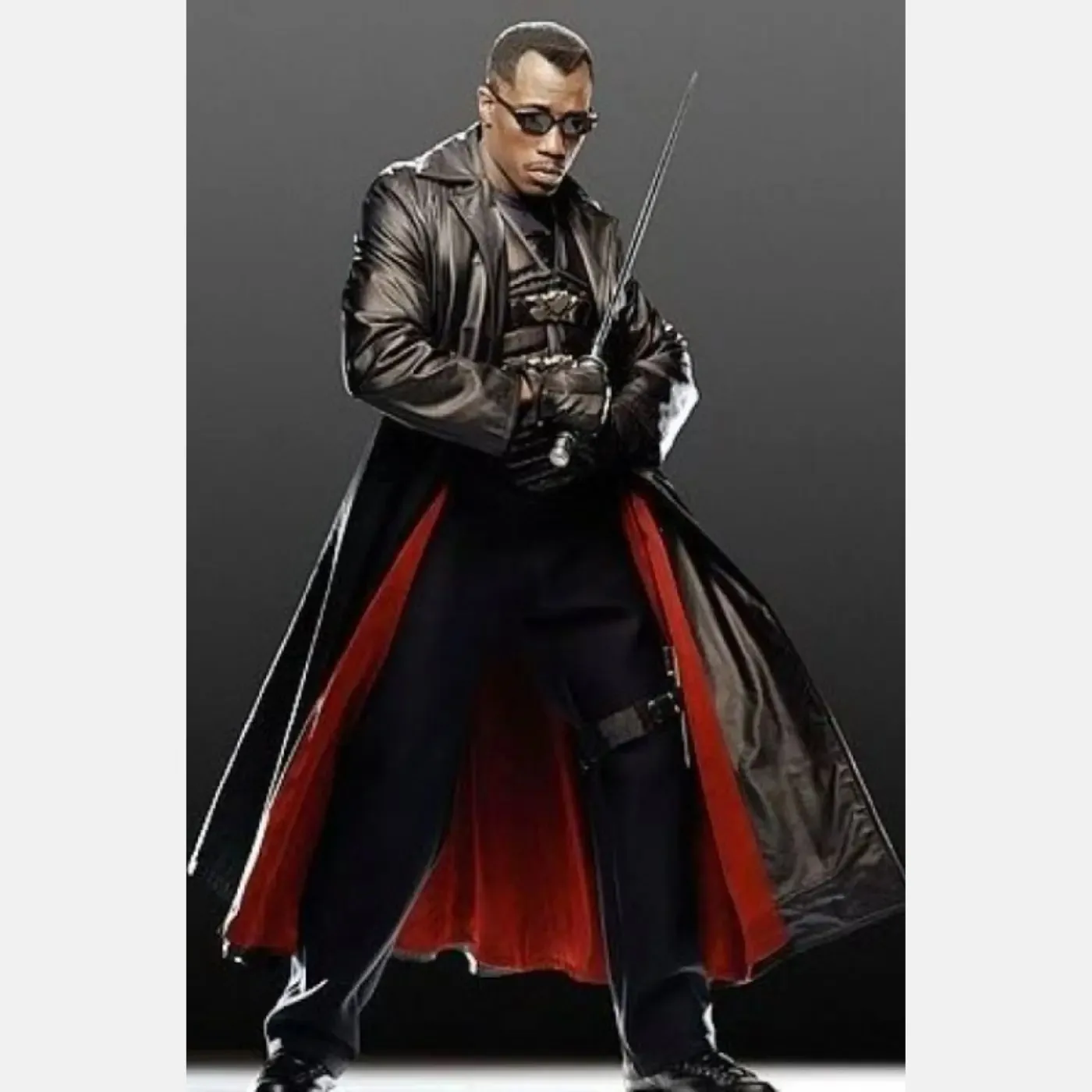 Black Leather Trench Coat