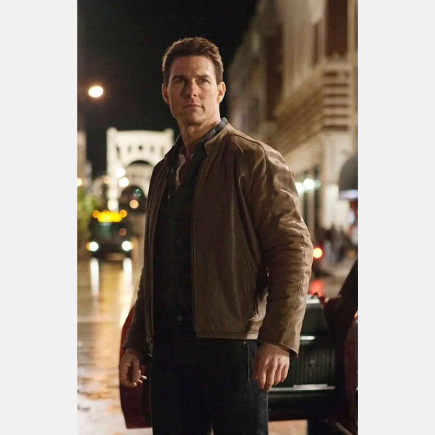 Jack Reacher Brown Leather Jacket thumbnail 4