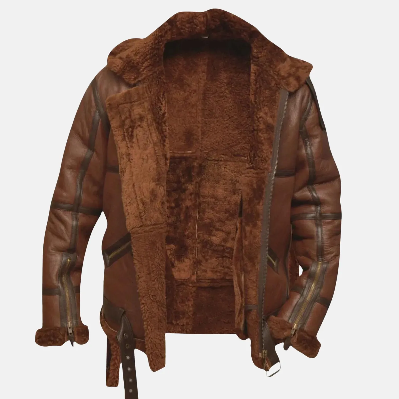 Men Brown Aviator Jacket