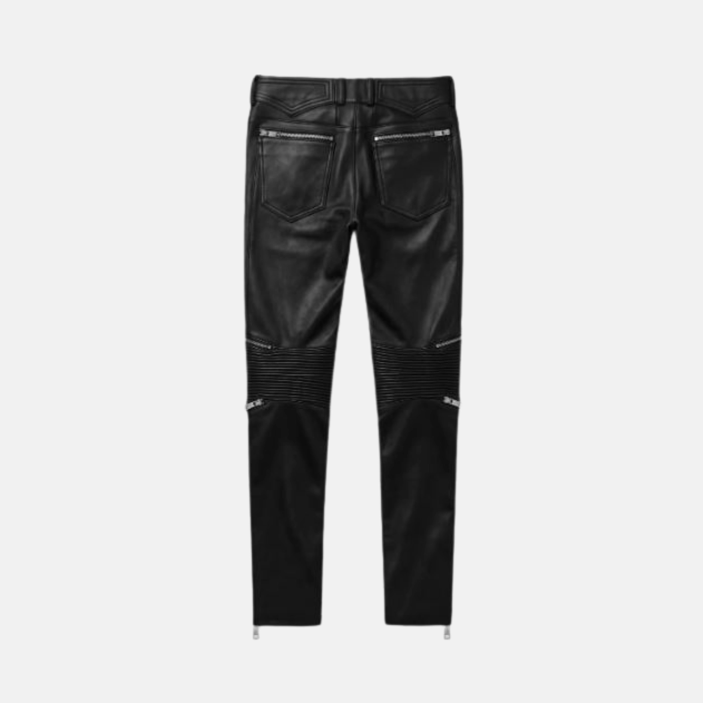 mens zipper leather pants