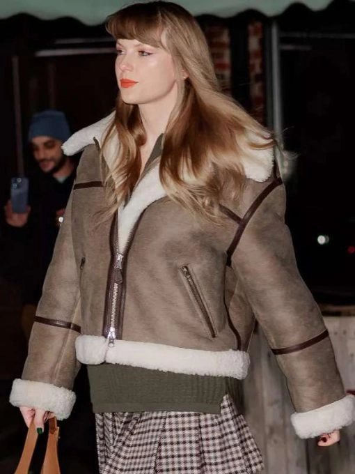 women's shearling leather jacket