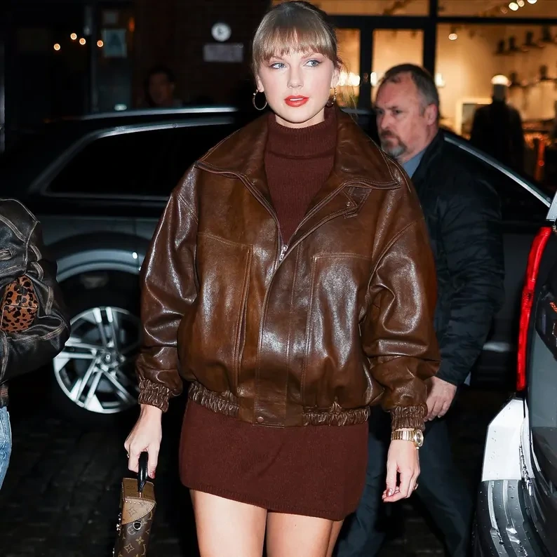 Taylor Swift NYC leather jacket