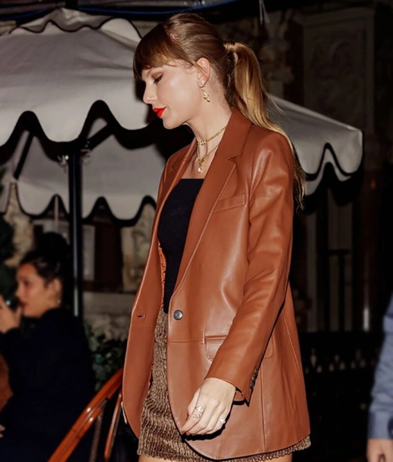 Taylor Swift leather blazer