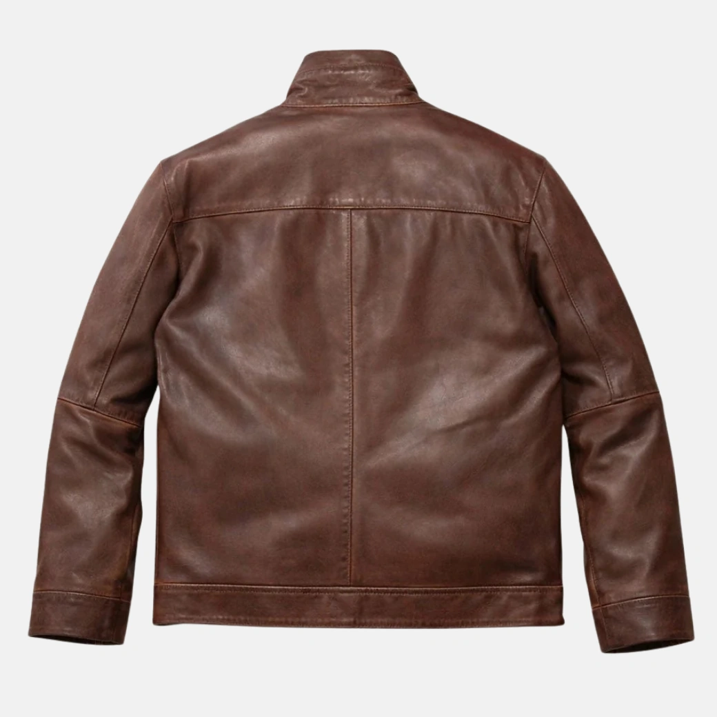 mens lightweight leather jacket