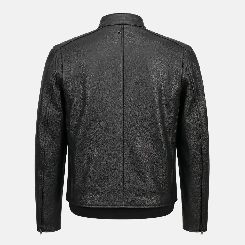 mens black biker jacket