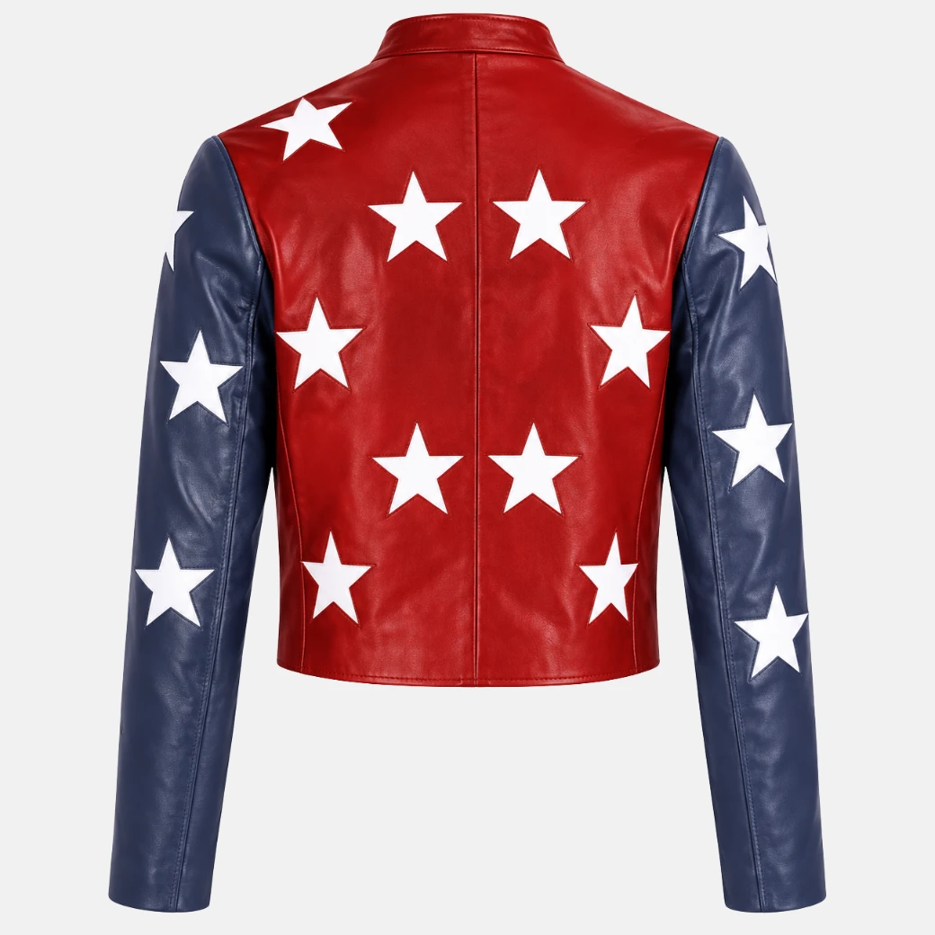Women's Cropped Leather Jacket