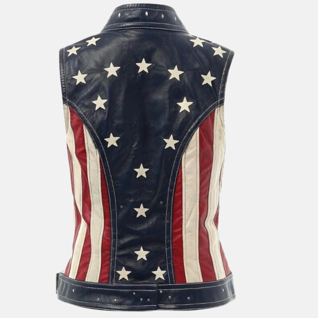 American Flag Biker Vest