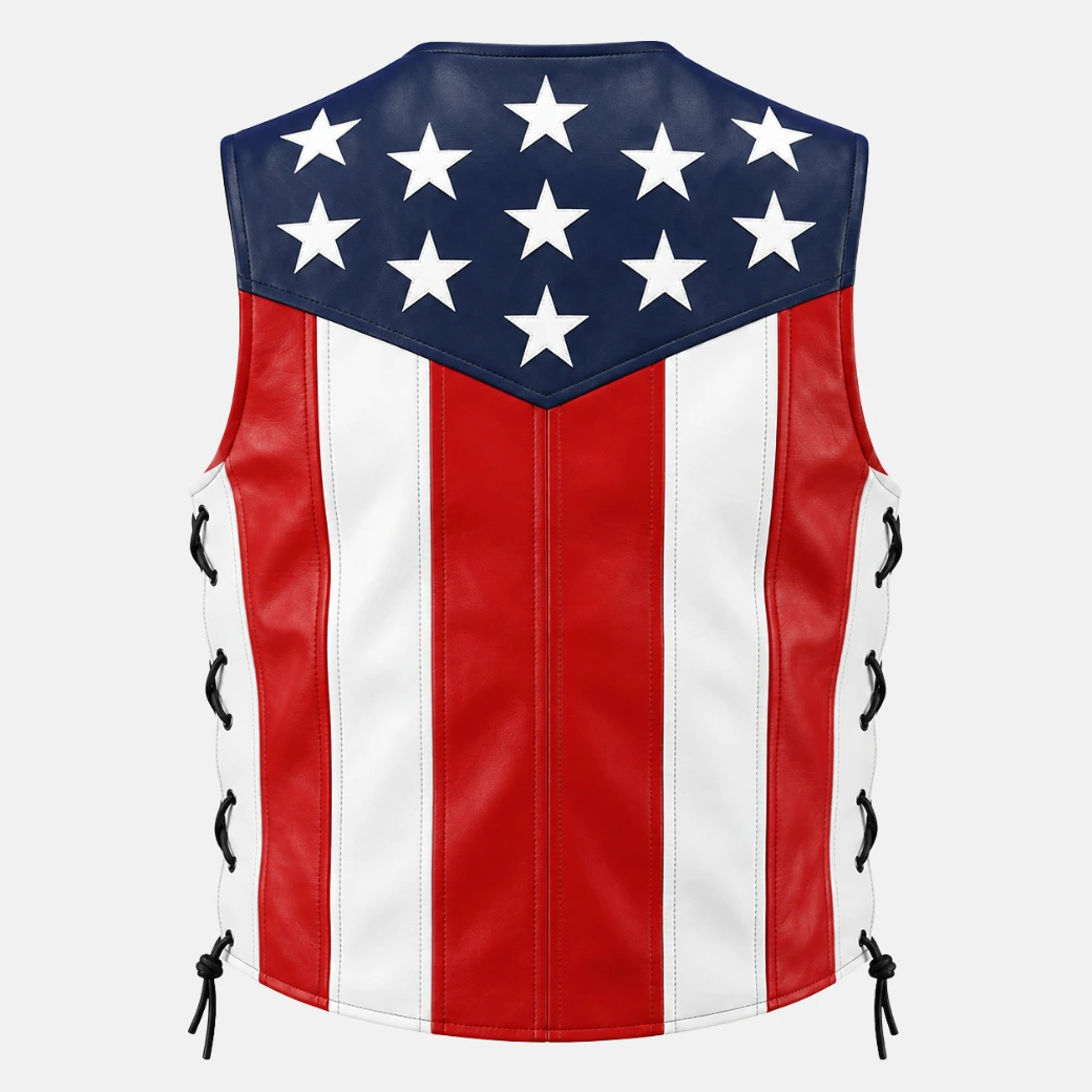 American Flag Motorcycle Vest