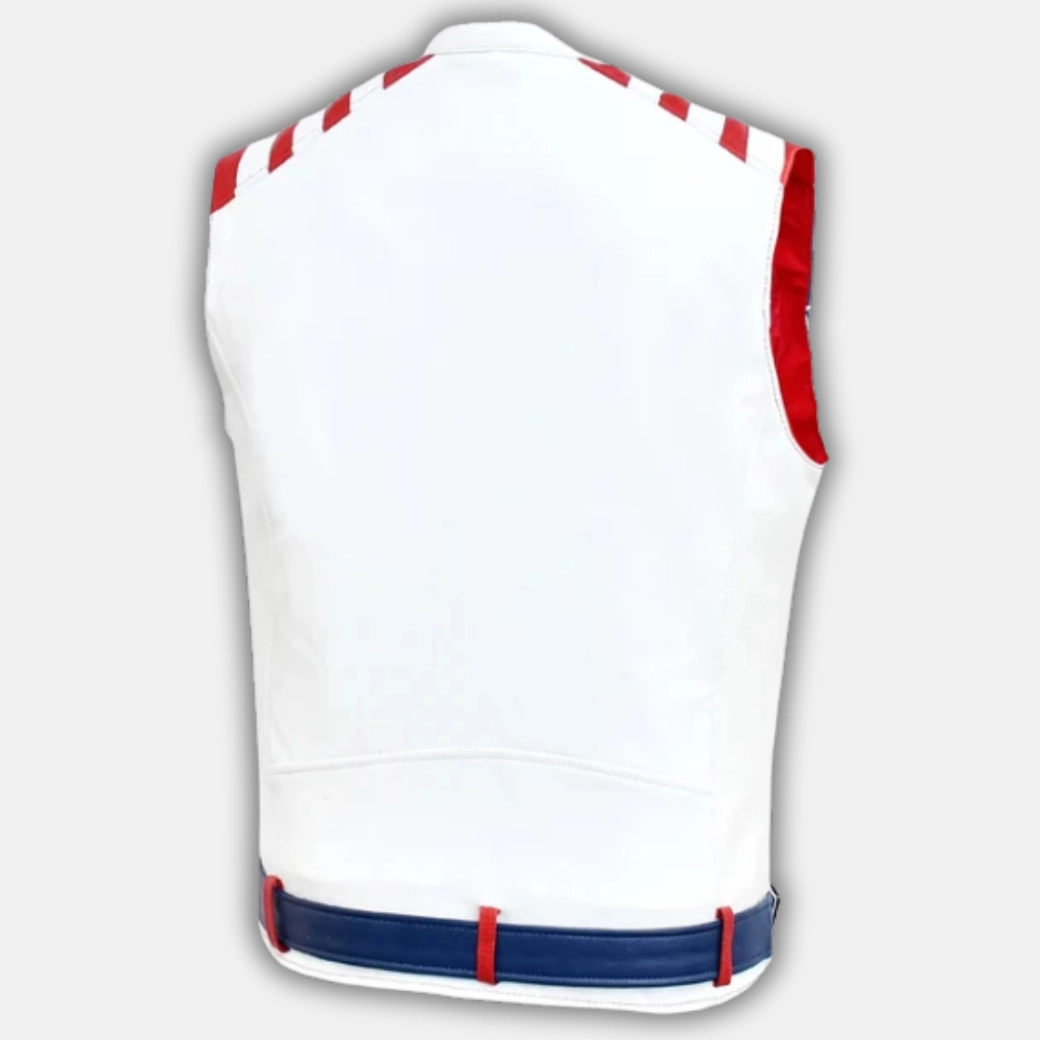Patriotic Leather Motorcycle Vest