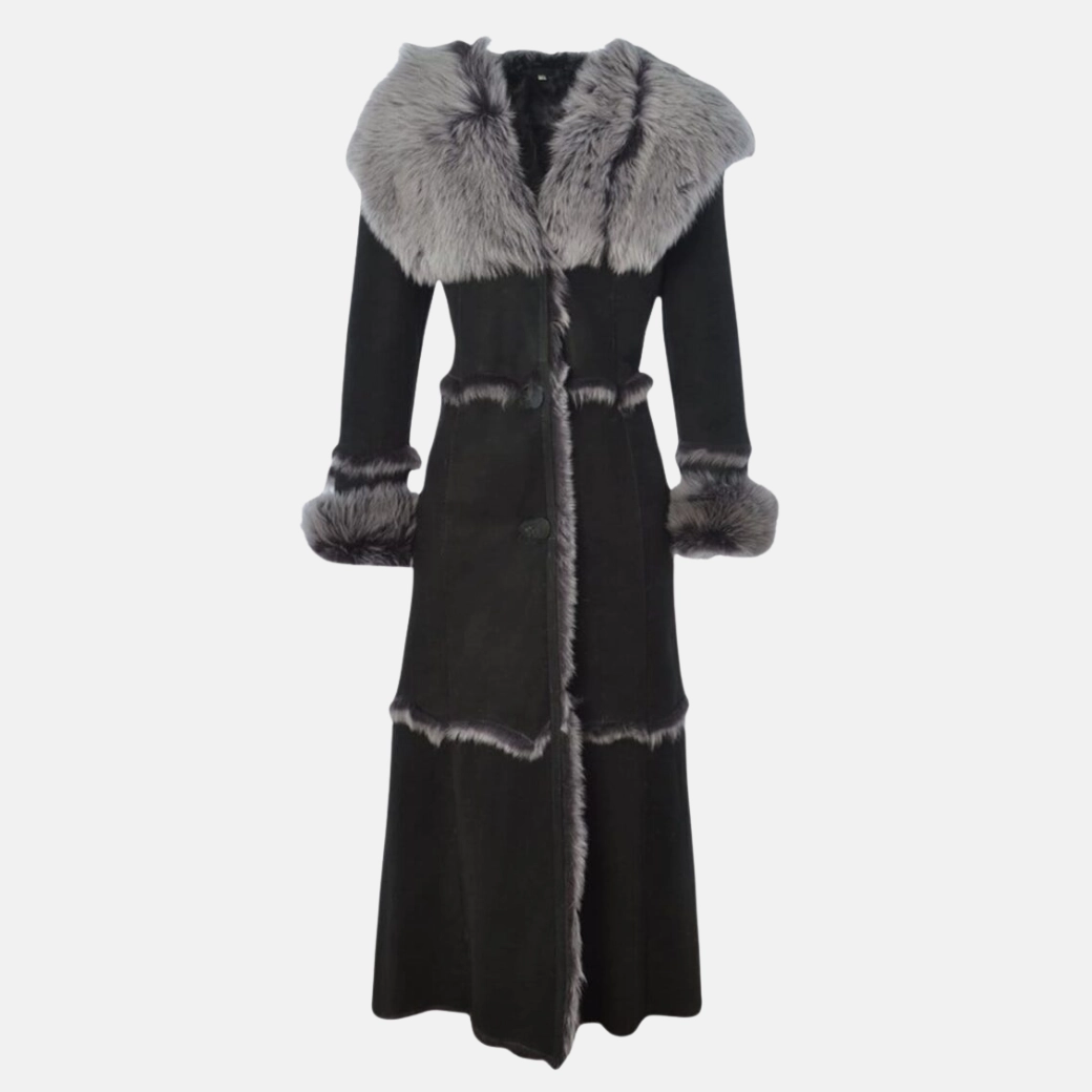 Black Sheepskin Coat