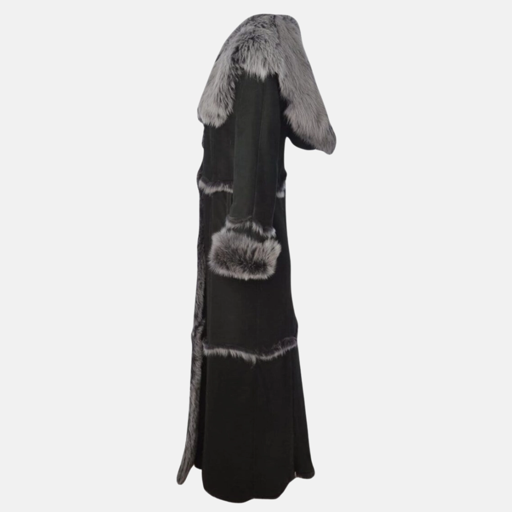 Women's Black Suede Coat