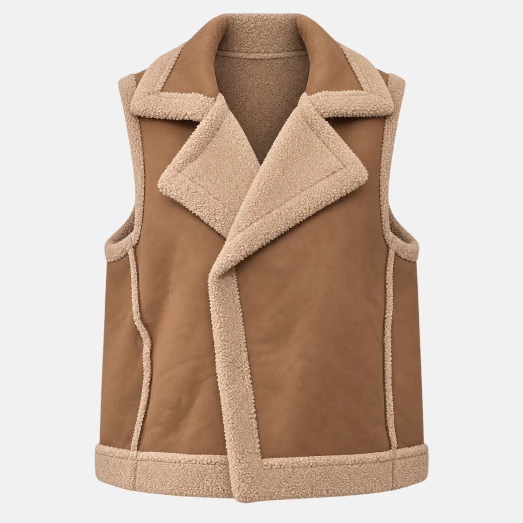 Shearling Suede Vest